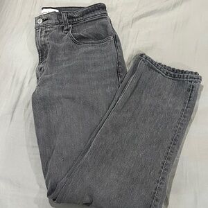 Abercrombie & Fitch Gray 90s Straight Leg Ultra High Rise Jeans